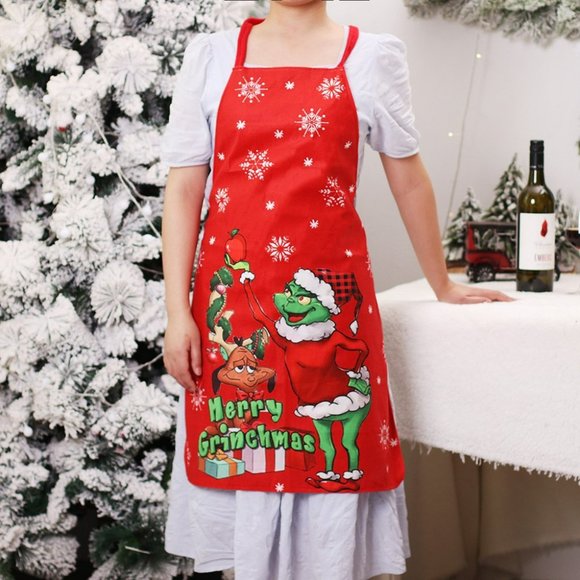 @reneelily Other - BEST SELLER "Merry Grinchmas" Holiday Apron Grinch Max